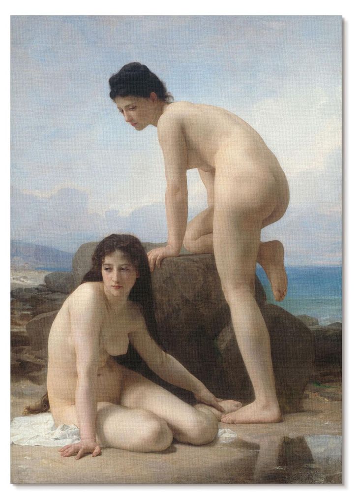 POSTER - 29x42 cm (A3) - William Adolphe Bouguereau - Badende Frauen von William Adolphe Bouguereau - Wandbild für Wohnzimmer Schlafzimmer & Flur,...