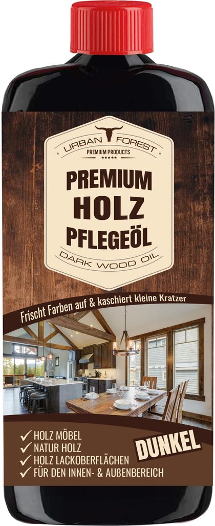 Möbelpolitur Holz dunkel zur Holzpflege | Holz Öl dunkel Produktbild