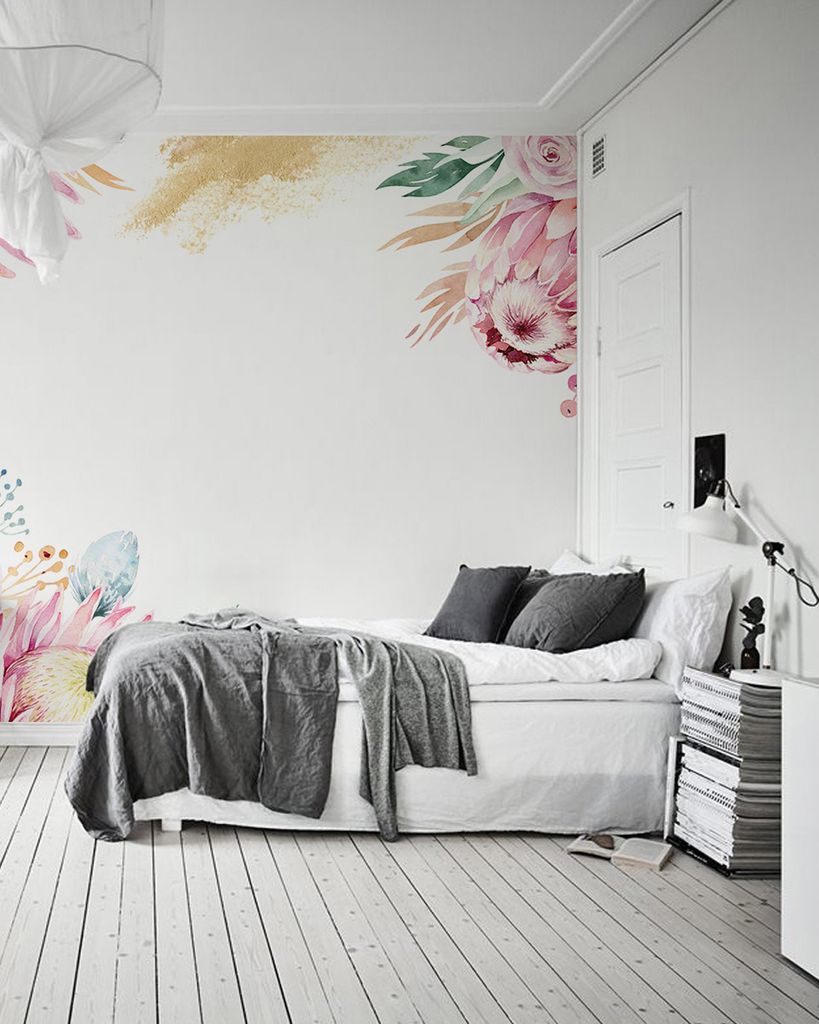 Coloray Fototapete 250x104 cm Latextapete Magicstick - Blass floral.