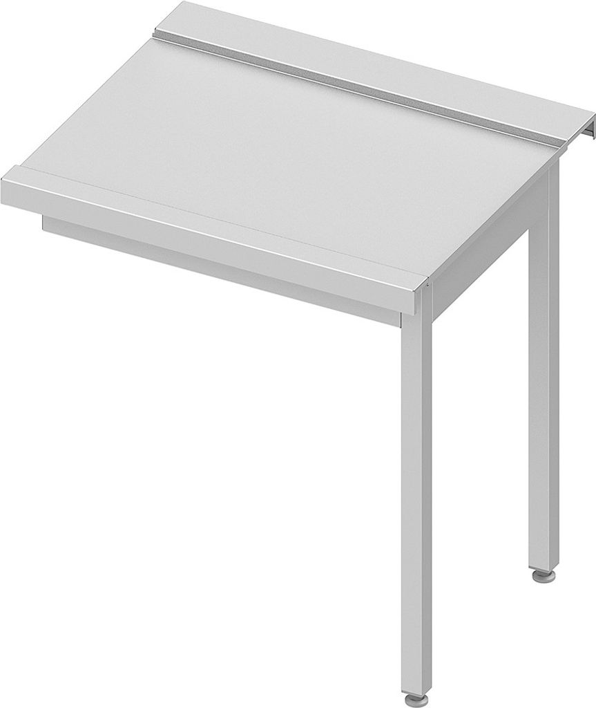 Ablauftisch ECO auf zwei Beinen 800x670x870 mm, Anbauseite rechts, mit Aufkantung, Selbstmontage