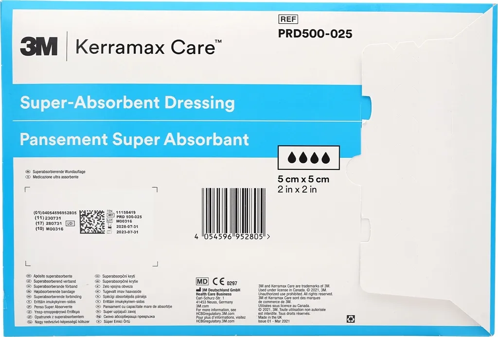 Kerramax care 5x5 cm benda non adesiva 10 pz
