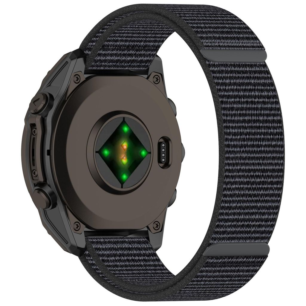 FFO2World Ultraleichtes Solo Nylon-Sportarmband für Garmin Fenix 5S-8, Instinct 2S, MK3 & Epix Pro – Flexibel, atmungsaktiv – Grau