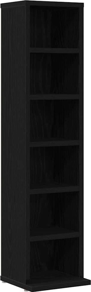 "im Sonderangebot" CD-Schrank Schwarz 1 PC - Modern Bueroregal - Buecherregal - Eichen-Optik 21x20x88cm Holzwerkstoff - CD- & DVD-Regale design 202...