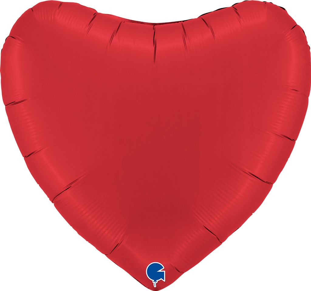 36" Folienballon Uni Herz ø 91cm | Satin Rot