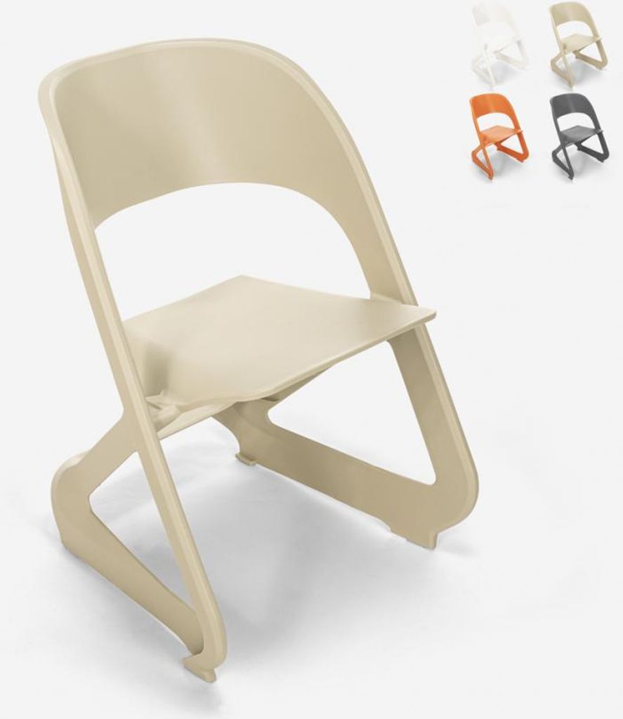 Stapelbarer Stuhl aus Kunststoff Design Bars Partys und öffentliche Veranstaltungen Nest - Beige