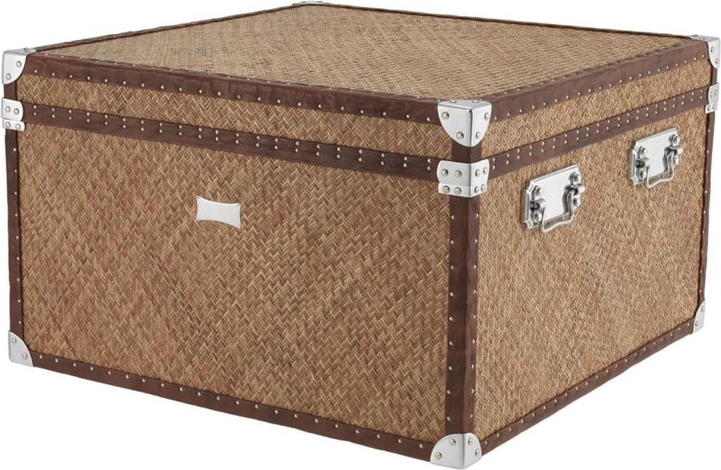 Casa Padrino Luxus Couchtisch im vintage Koffer Design 85 x 85 x H. 51 cm - Designer Möbel