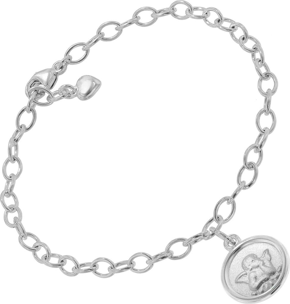 trendor 51201 Armband mit Engel-Anhänger 925 Silber 17 cm 1