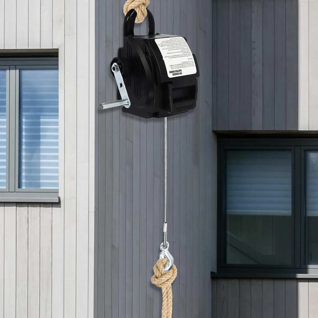 Treuil de Levage Électrique 2000W - 2 Modes Noir - Usage Professionnel - 4