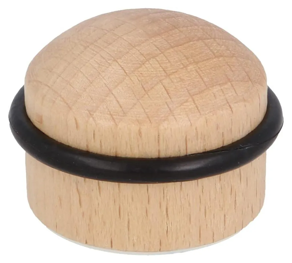 Butoir de porte autocollant aspect bois hêtre 35x29mm - Pose facile