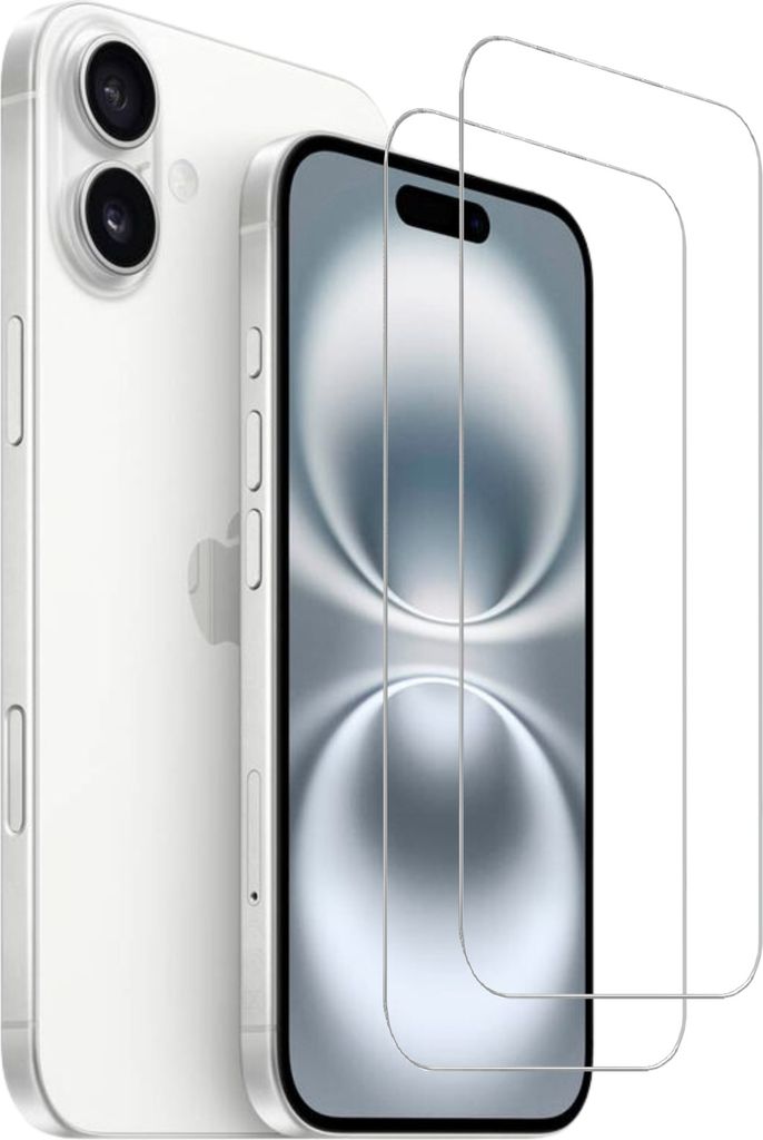 Panzerfolie Displayschutz Glas 2x für Apple iPhone 16 Bildschirmfolie Hartglas