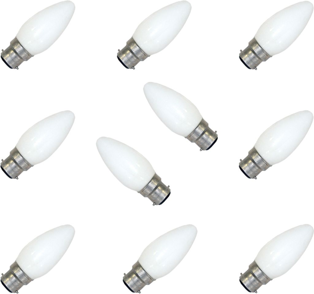 10 x Leuci Kerze Glühbirne 60W B22 opalisiert Glühbirnen B22 60 Watt Glühlampe Glühlampen B22d