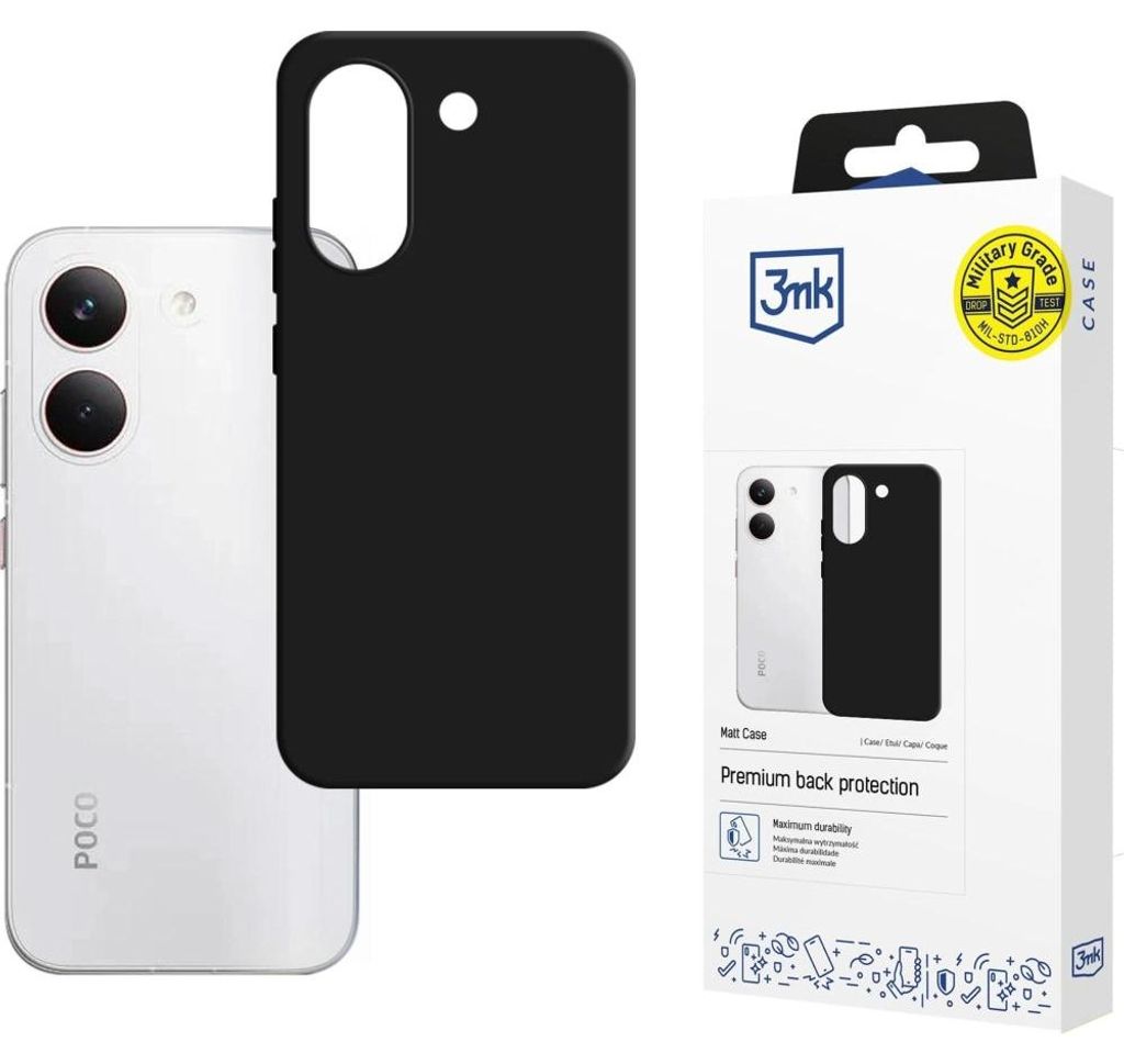 Handyhülle für POCO X8 Pro, 3mk Matt Case, mattes Schwarz Produktbild 