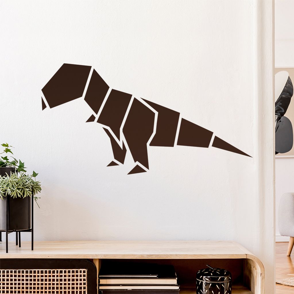 Papierfalten Tyrannosaurus Wandtattoo Wandaufkleber Wall Sticker - Dekoration, Küche, Wohnzimmer, Schlafzimmer, Badezimmer