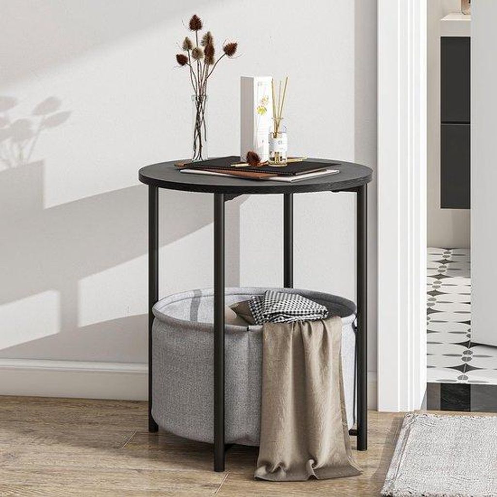 Kleine Salontafel Schwarz Grau Holz