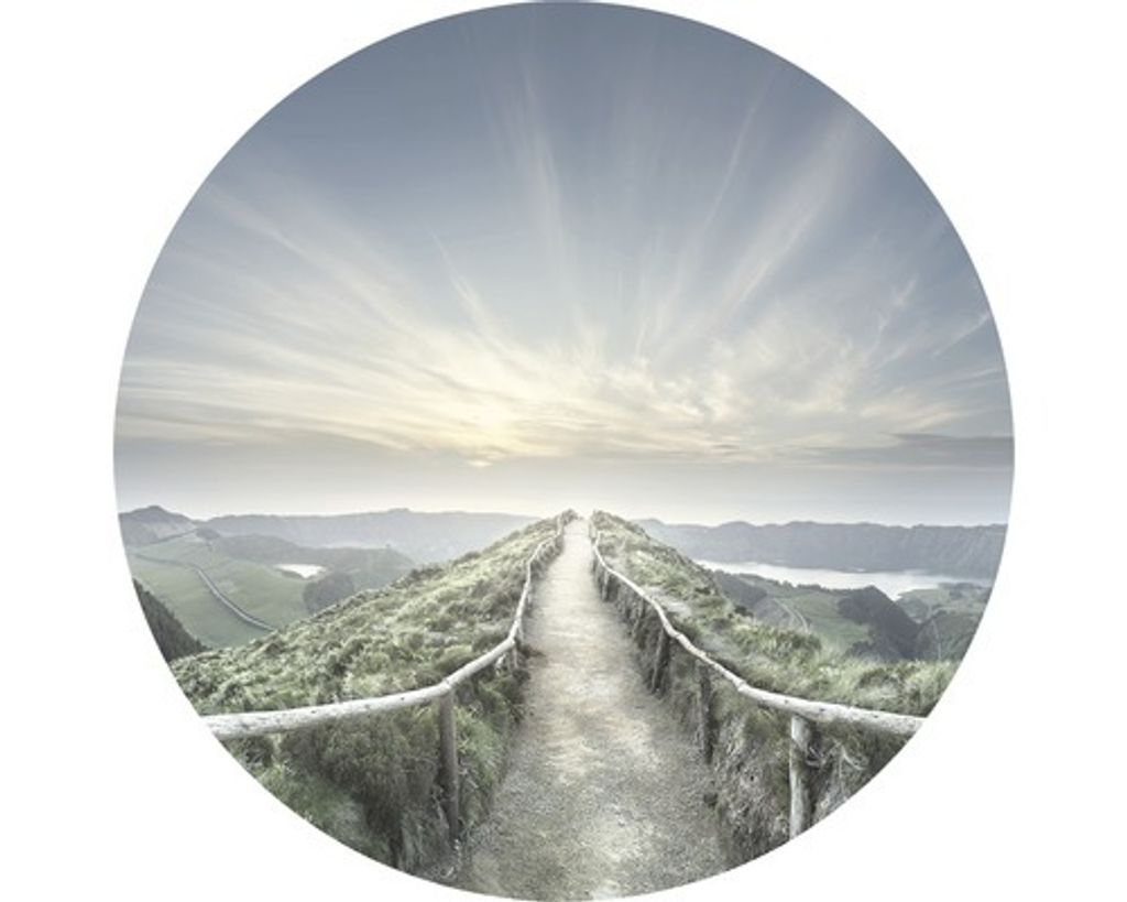 Glasbild Walk On Top Ø 20 cm