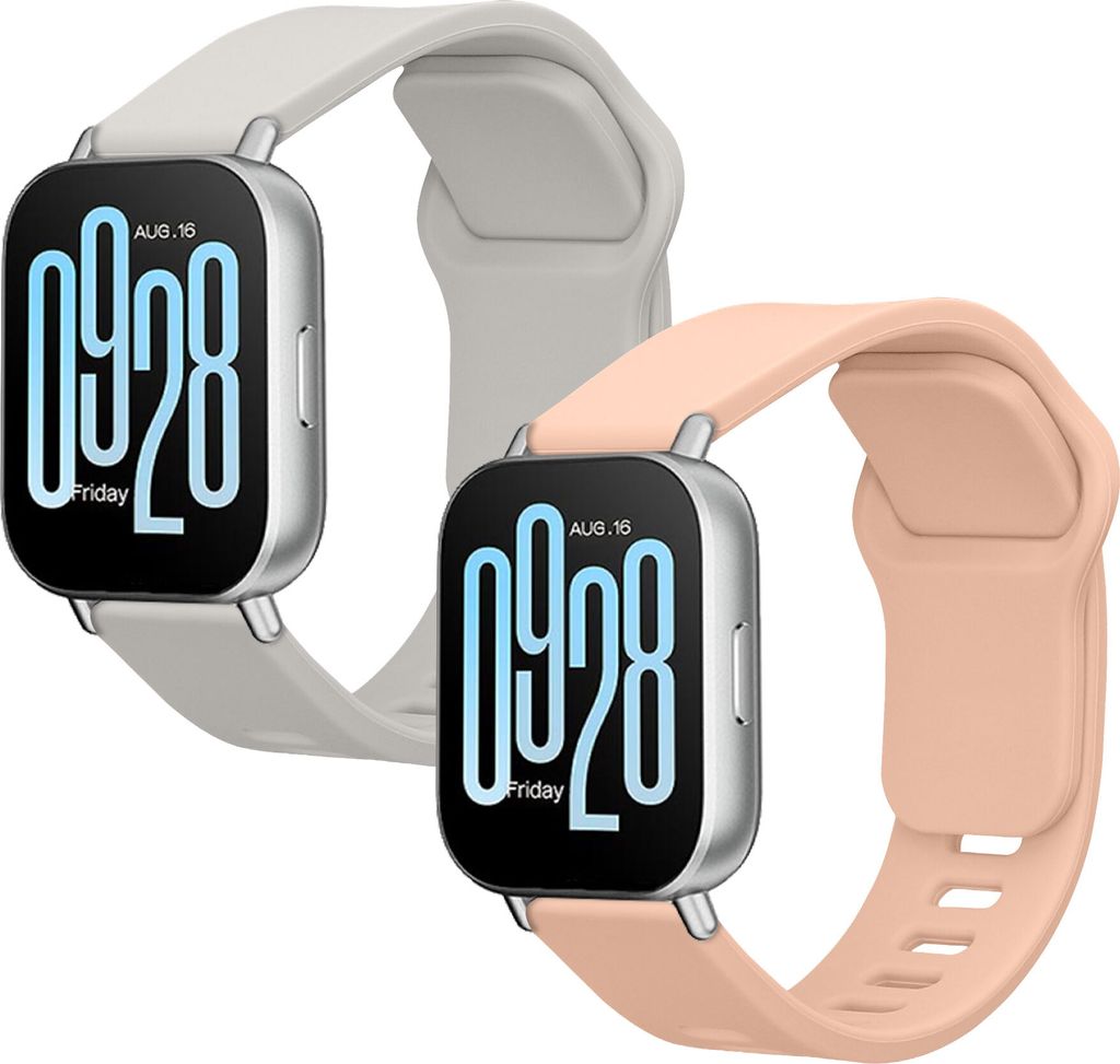 kwmobile 2x Sportarmband kompatibel mit Xiaomi Redmi Watch 5 Active / Watch 5 Lite Armband - Fitnesstracker Band Set aus TPU Silikon