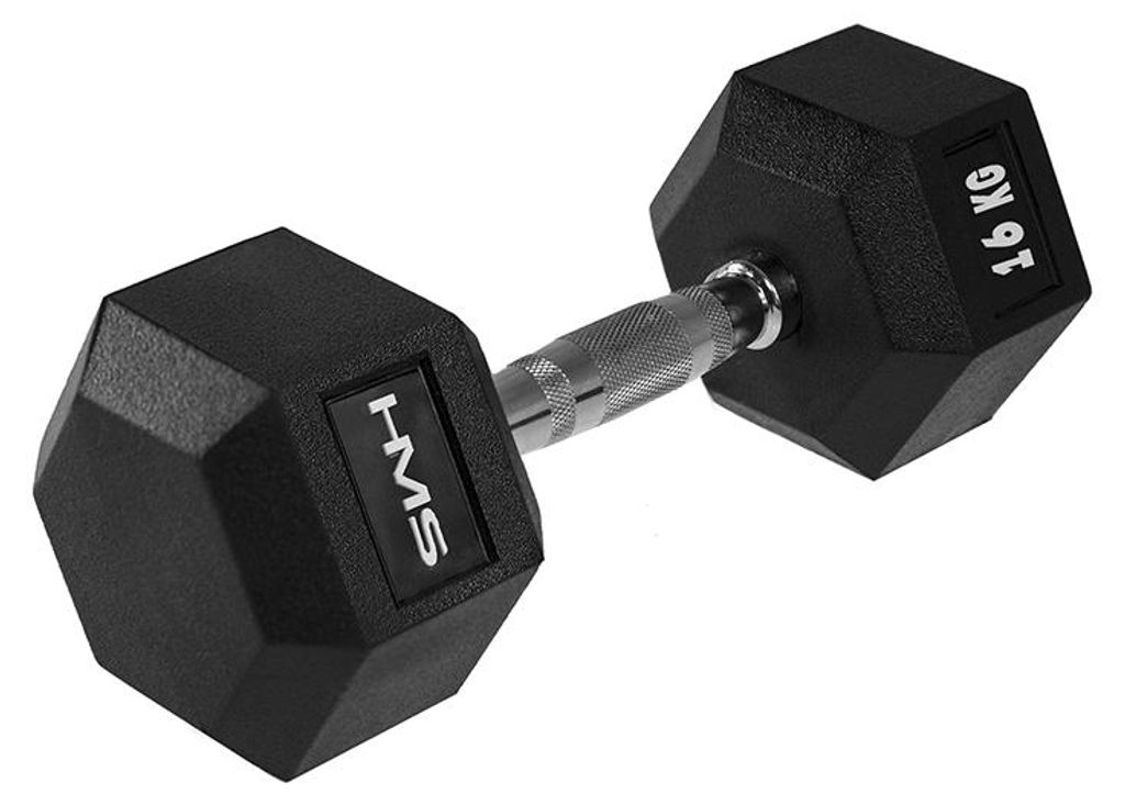 HMS Fitness HEX PRO 16, Kurzhantel mit festem Gewicht, Produktbild 