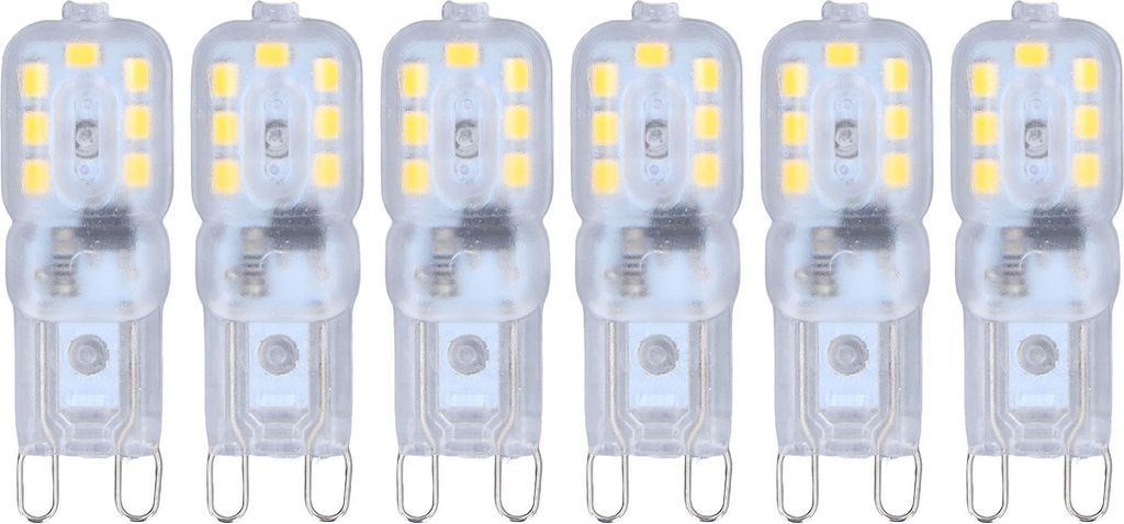 Cocosity LED-Lampe, dimmbar, 6er Set, G9, 3W, 14 LEDs, PC, Produktbild 
