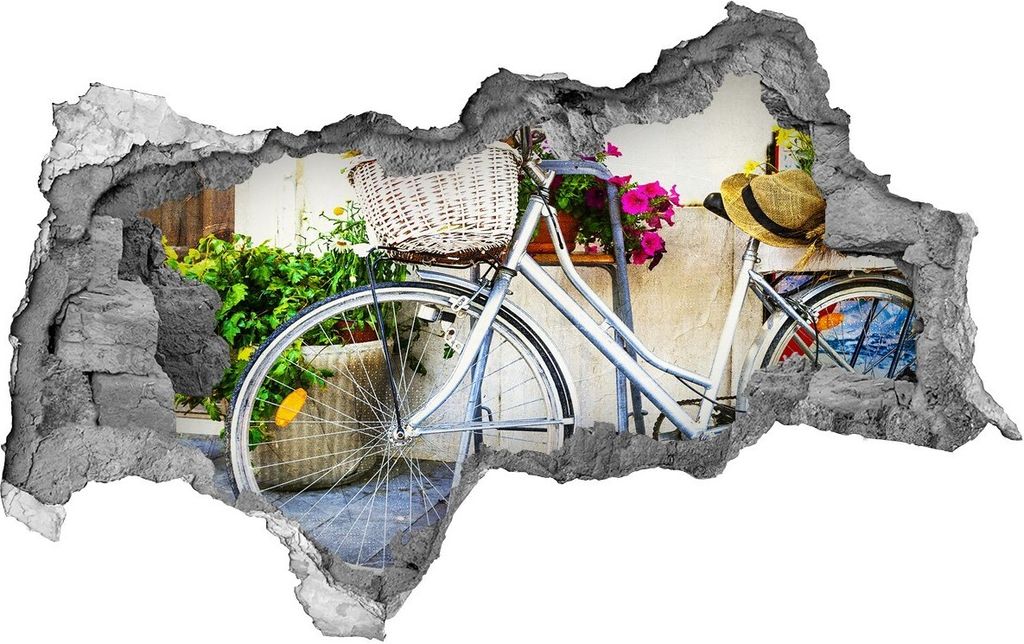 Selbstklebender Loch-3D-Aufkleber 95x73 cm rund weiß