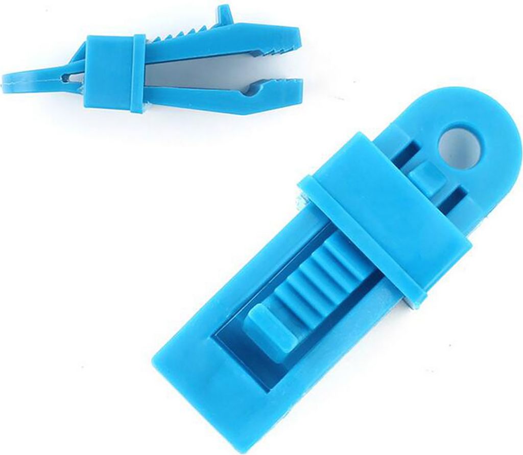 Outdoor-Zelt-Markisen-Clip, winddicht, einfarbig, Klemme, PP, feste Schnalle, Camping-Zubehör, Blau