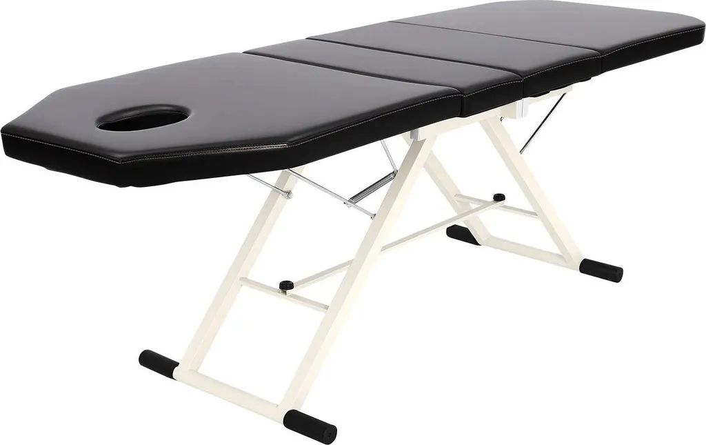 Table de massage pliable noire pour soulager le dos et les jambes