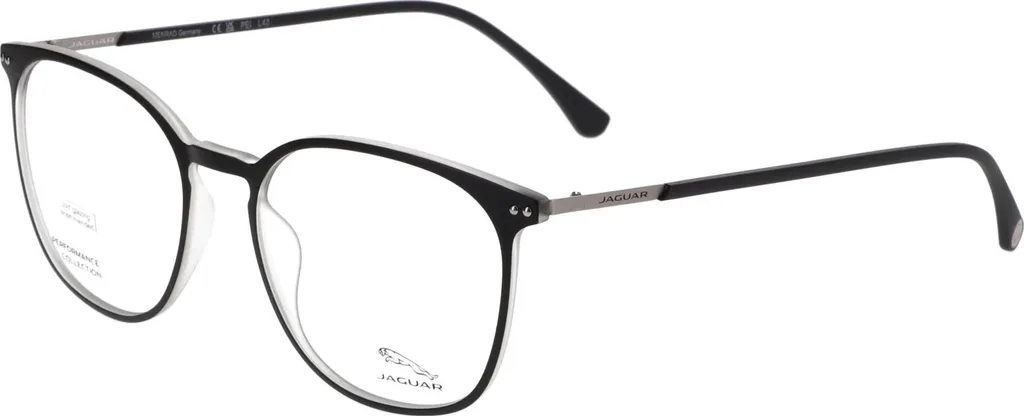 Lunettes de Vue Jaguar 36824-6100 Monture Noire Rectangulaire Homme
