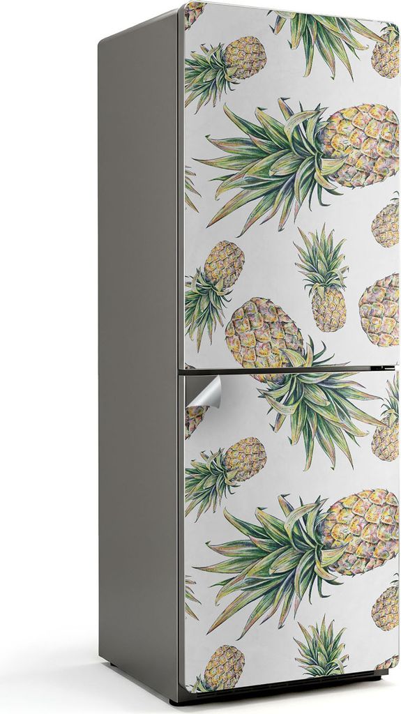 Abstraktes Linienmuster – Kühlschrank Aufkleber – Klebefolie Kühlschrank – Kühlschrank Nachbildung – Kühlschrankfolie selbstklebend –...