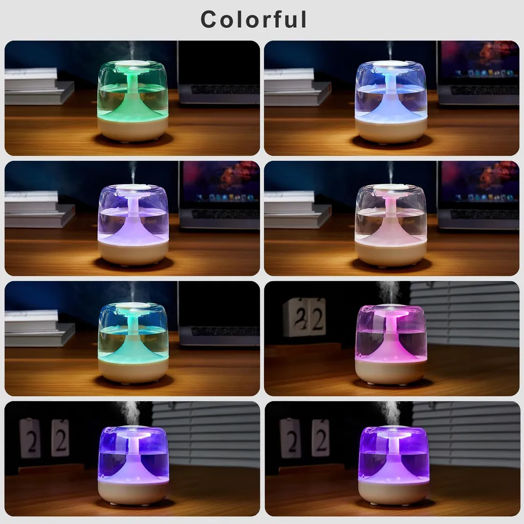 Umidificatore Bambini e Camera da Letto INF 650ml - USB Nero Silenzioso - 4