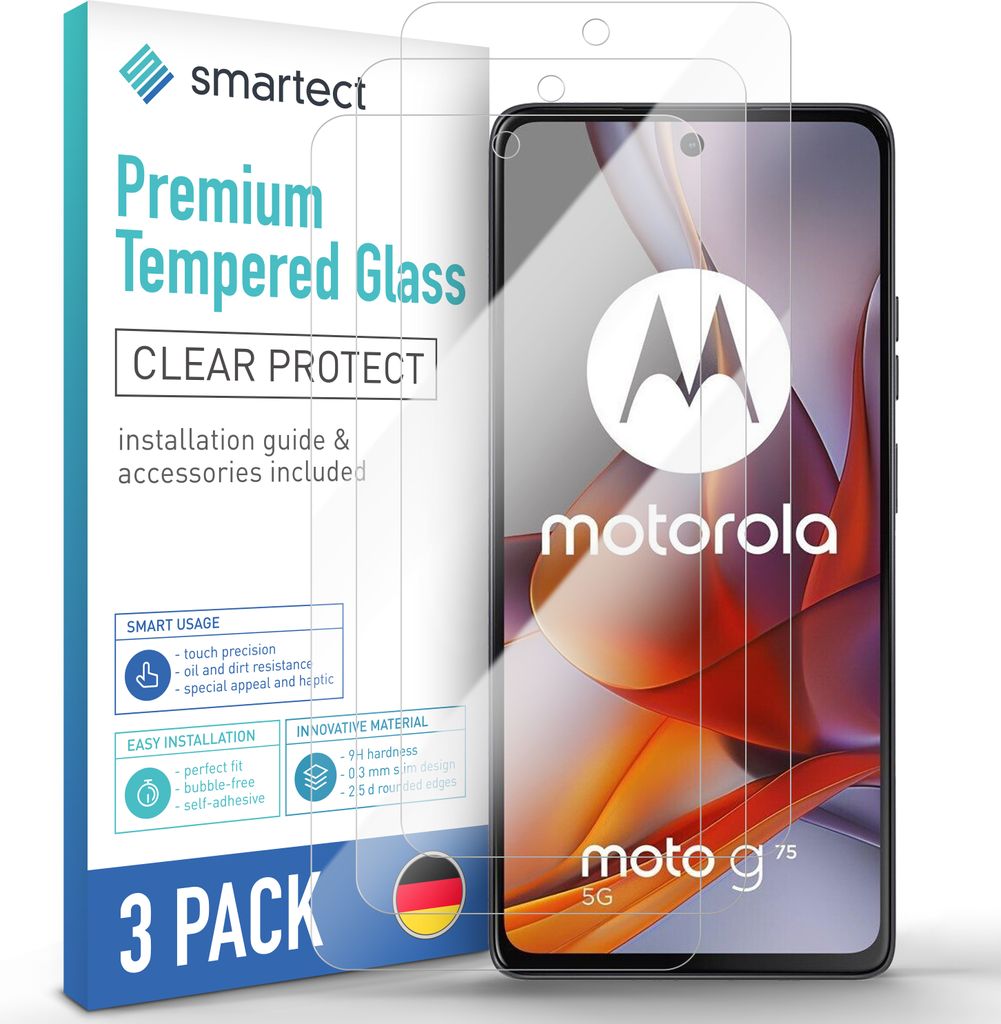 A product package for screen protectors for a Motorola phone.