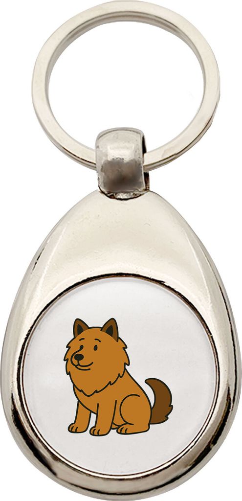 Huuraa Schlüsselanhänger Eurasier Comic Euri Metall Schlüsselring Einkaufswagenchip Geschenkidee