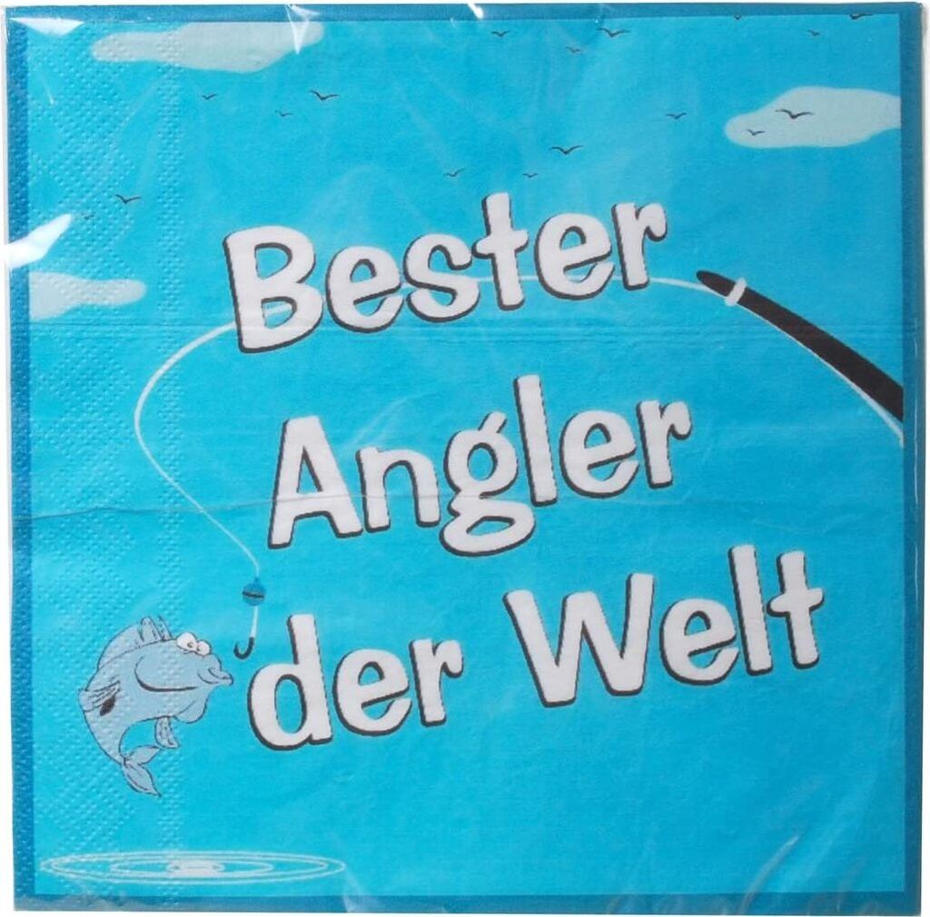 20 Servietten Angler 2-lagig, 33x33cm