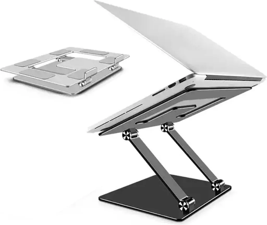 Support ventilé ordinateur portable noir en aluminium APT DA117A robuste