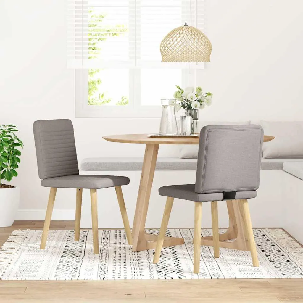 Sedie vidaXL Tessuto Taupe Set 2 - Ideali per Famiglie e Comfort