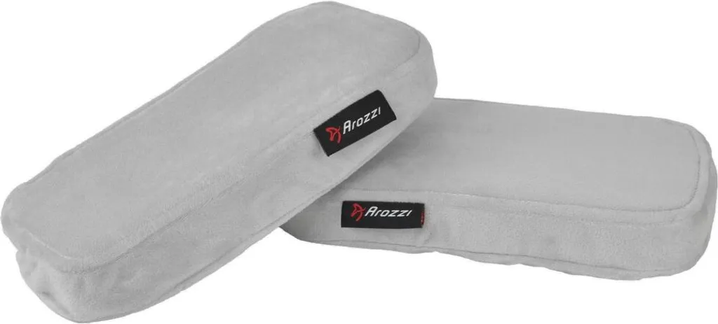 Accoudoirs ergonomiques en mousse à mémoire de forme gris pour gamer