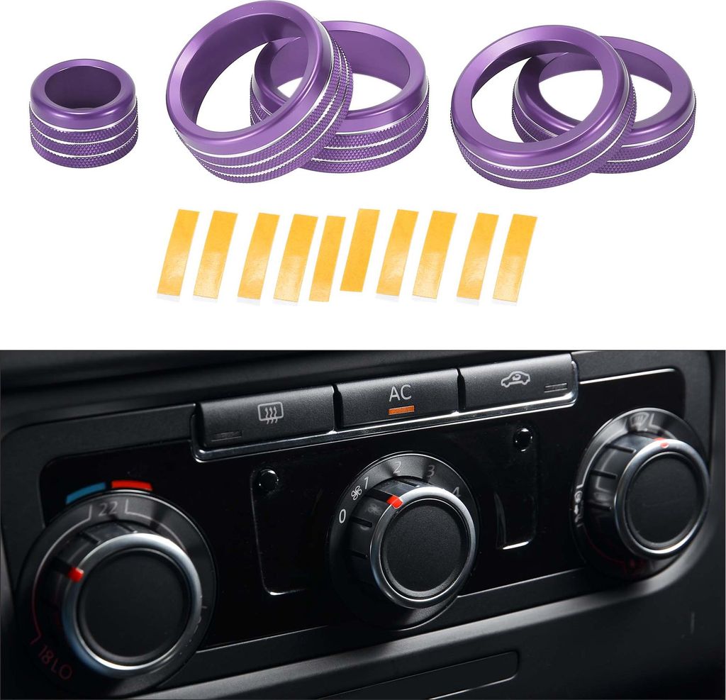AC Klimaanlage Scheinwerfer Medien Lautstärkeregler Schalterknopfabdeckung - Auto-Innenausstattung - für Chevrolet Silverado 22-23 Aluminiumlegie...