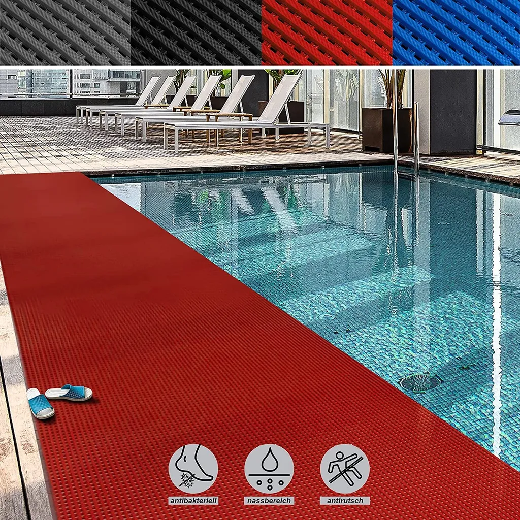 Tappeto Industriale Adria PVC 120x150cm - Sicurezza Zone Umide Rosso