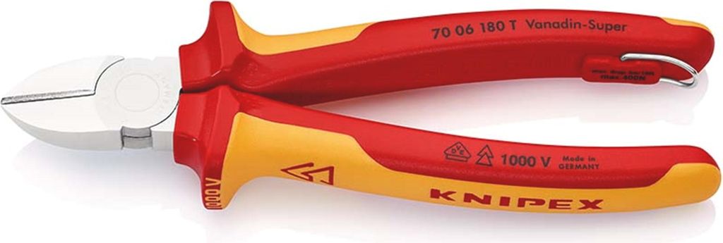 KNIPEX pince coupante diagonale avec œillet de fixation Image du produit 