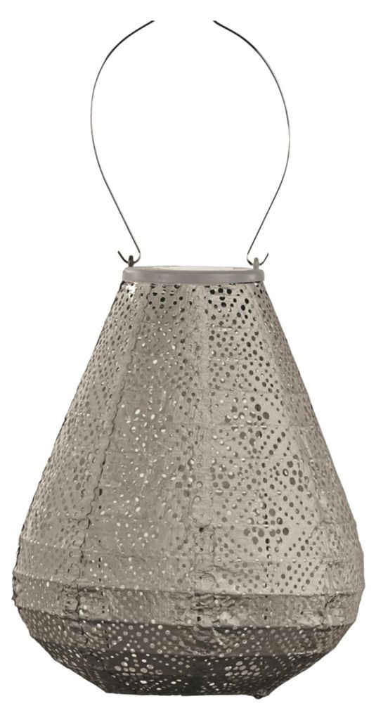 LUMIZ Solar-Lampion Tulpe | Topaze | Taupe | D20 H22,5 cm