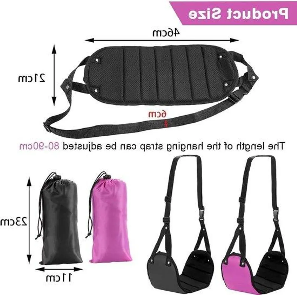 Repose-pieds suspendu en toile résistante, double support pour le bureau