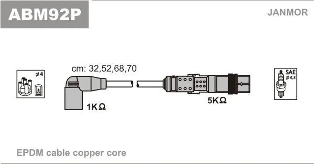 Kit Cavi Accensione JANMOR ABM92P 06A905409A Prezzo Imbattibile
