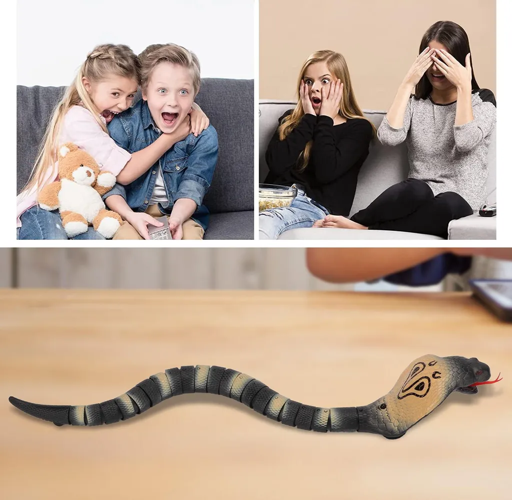 Serpent radiocommandé rechargeable avec mouvement de queue fluide et USB