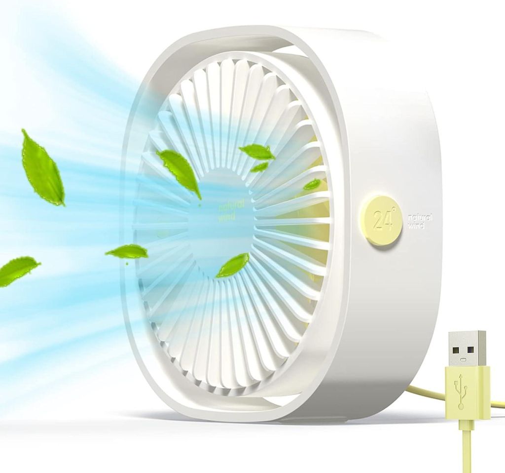 USB Ventilator,Tischventilator(Weiss)360° verstellbar,3 Produktbild 