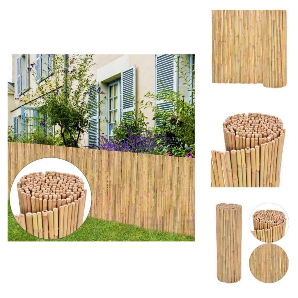 vidaXL Clôture de jardin en bambou 300x100 cm - Brise-vue naturel robuste