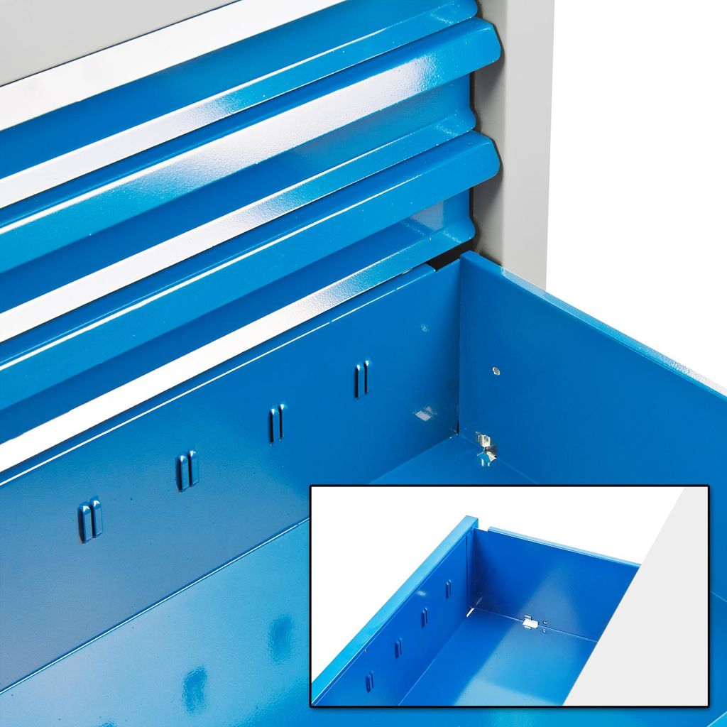 ADB MAMMUT Schubladenschrank lichtgrau, lichtblau 6 Schubladen 70,0 x 43,5 x 75,0 cm