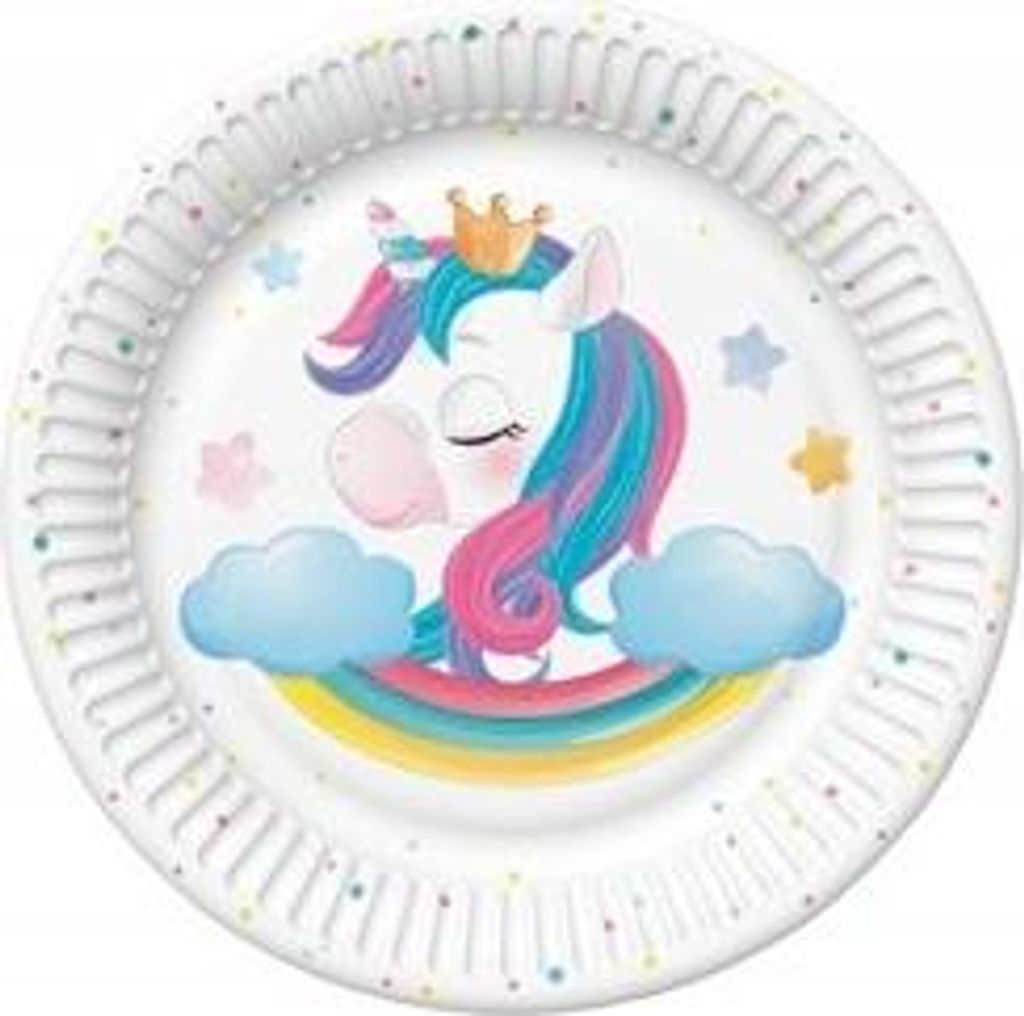 Magisches Einhorn Pappteller 18cm 8St.