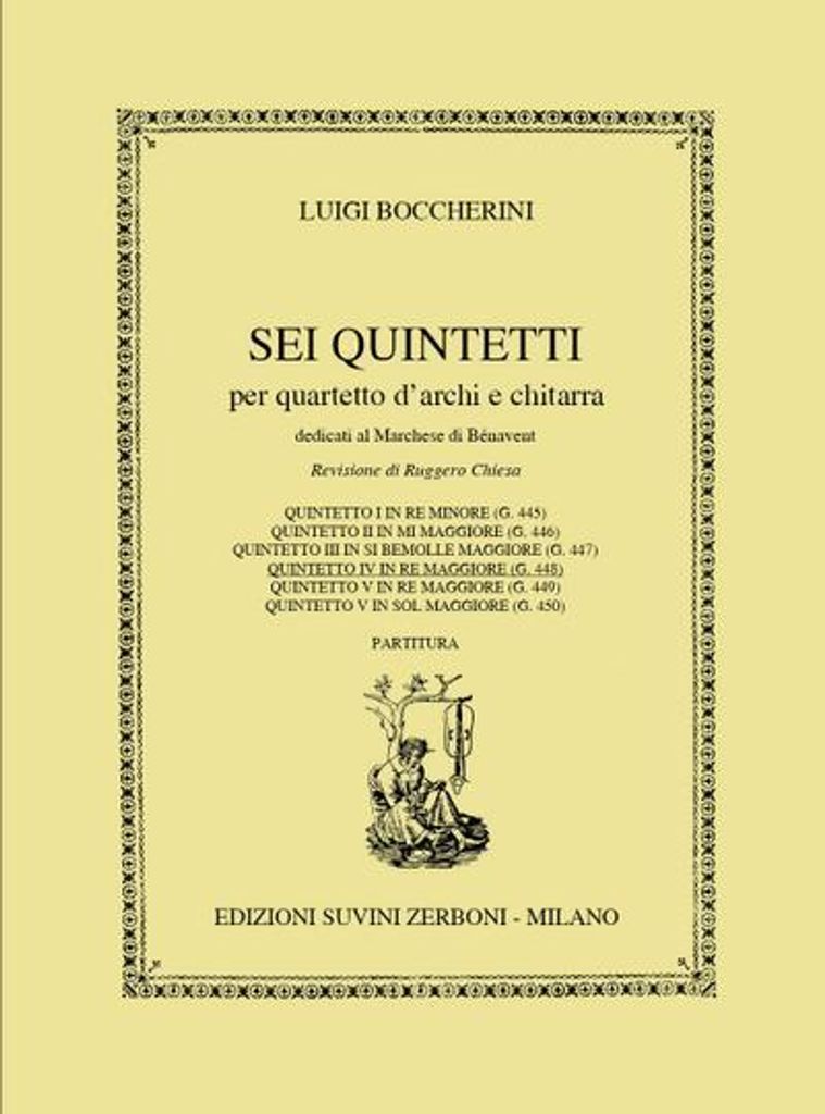 Quintett D-Dur Nr.4 G448für Gitarre und Streichquartett