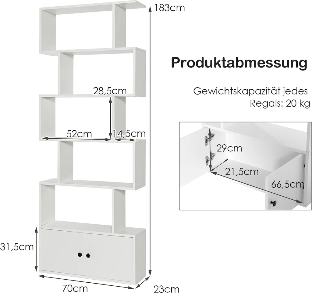 Bibliothèque Blanche au Design Moderne avec Rangement Modulable et Robuste - 2
