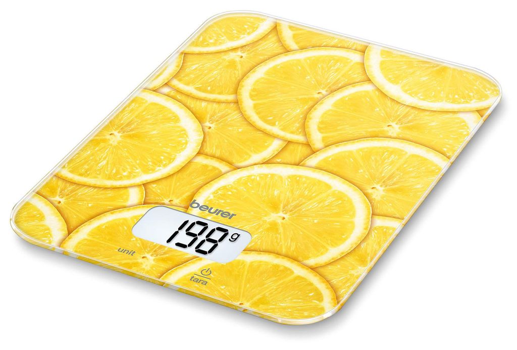 Beurer KS 19 lemon Küchenwaage, digitale Küchenwaage, mit Produktbild 