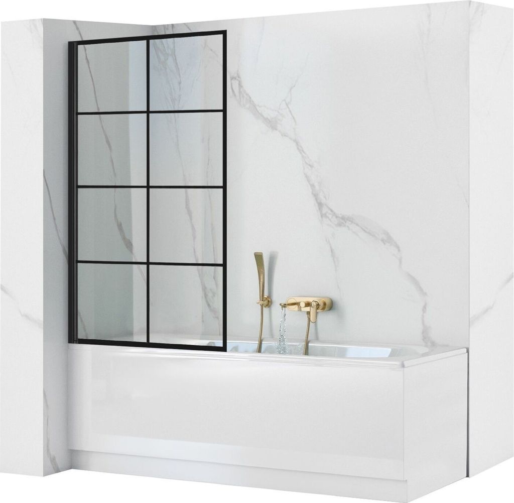 Rea Badewannenaufsatz Lagos-1 70 Black Produktbild 
