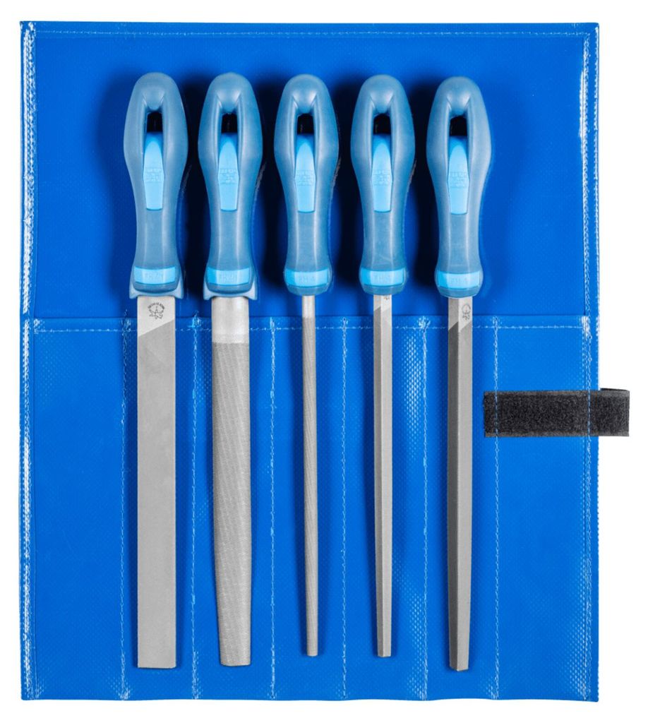 Werkstattfeilen-Set PFERD in Rolltasche 200mm Hieb 1, 5-tlg.